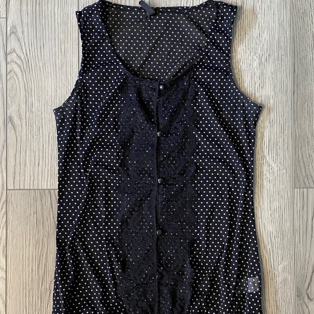 Maurices polka dot business casual tank top